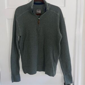 Royal Robbins Men's Olive Zip-Up Sweater